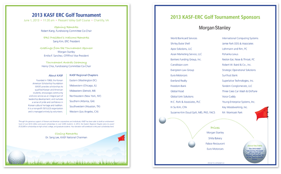 KASF_Golf Tour Program_2013